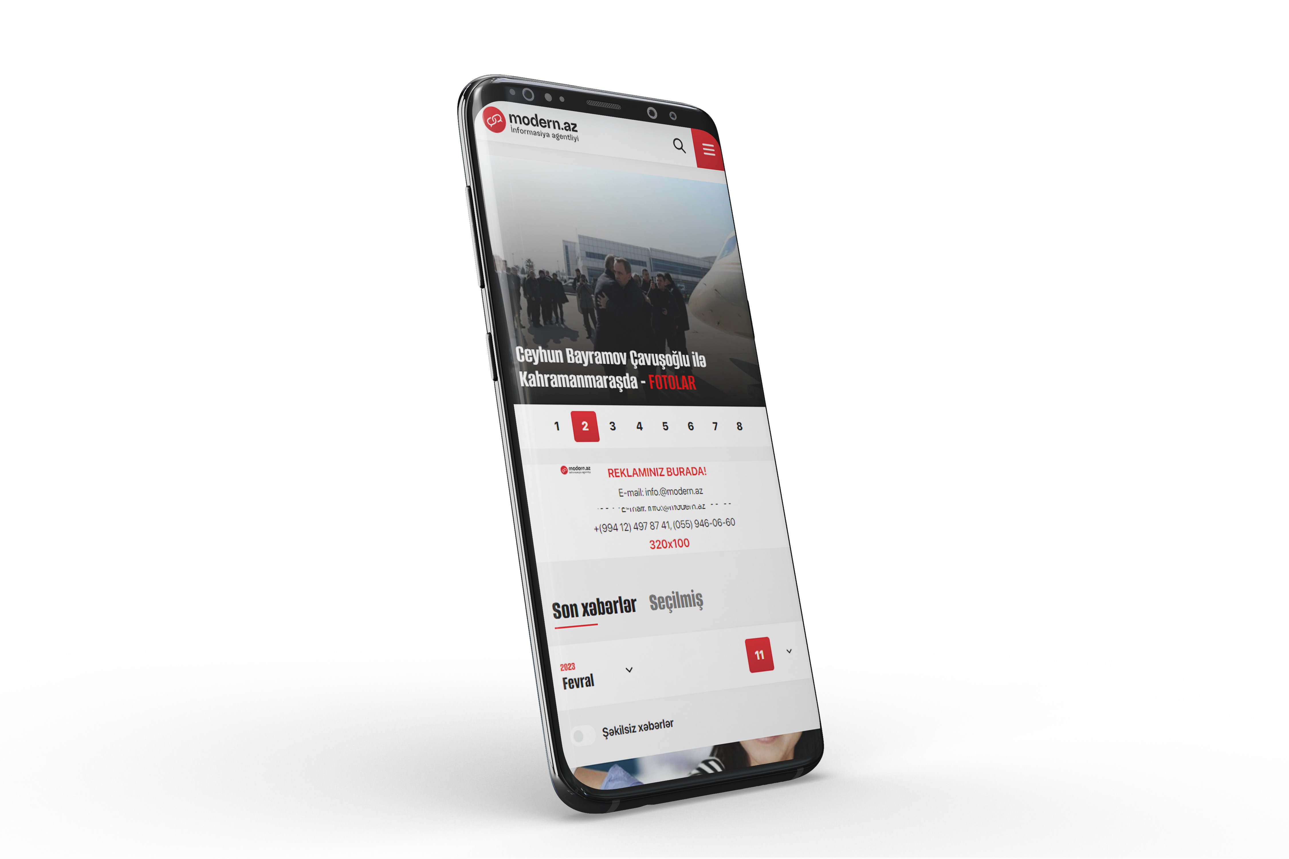 Website for Modern.az Information Agency