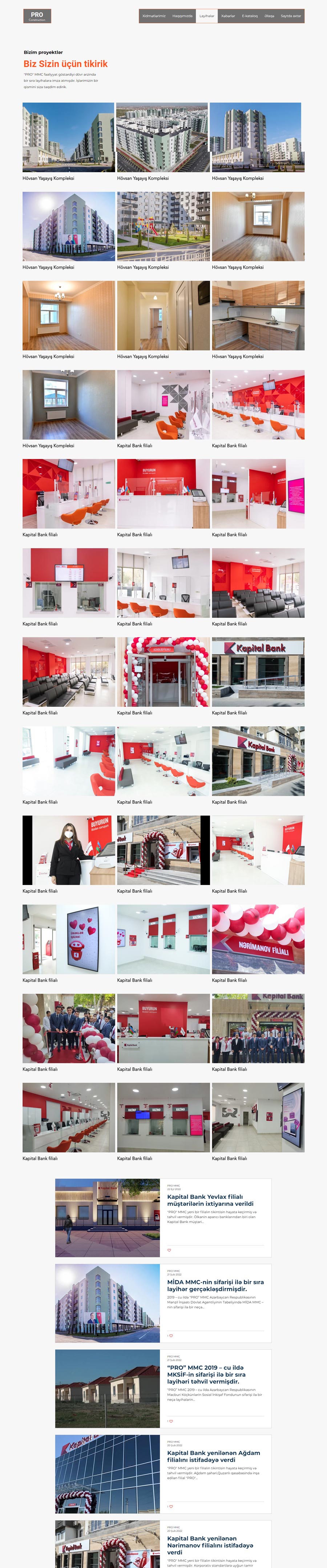 "PRO" MMC üçün veb-sayt